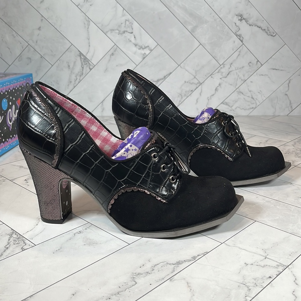 Irregular Choice Womens Shoes Heels Pumps Designer HARD WORKER BLACK 12M EU 43